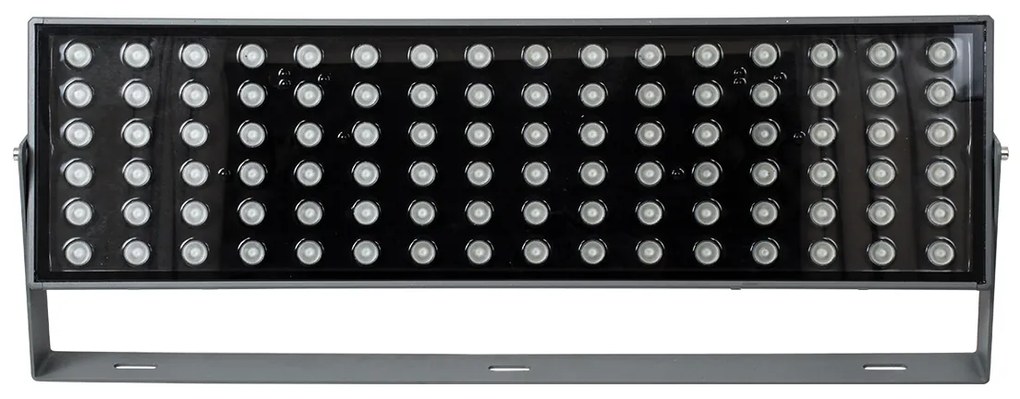 GloboStar FLOOD-ZANA 90561 Προβολέας Wall Washer για Φωτισμό Κτιρίων LED 200W 17000lm 30° DC 24V Αδιάβροχο IP65 Μ70 x Π29 x Υ10cm RGBW DMX512 - Γκρι Ανθρακί - 3 Years Warranty