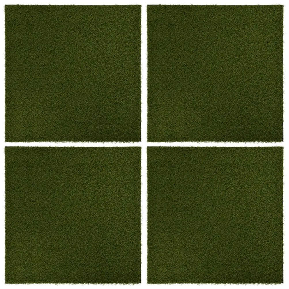 vidaXL Πλακάκια Συνθετικού Χλοοτάπητα 4 τεμ. 50x50x2,5 εκ. Καουτσούκ