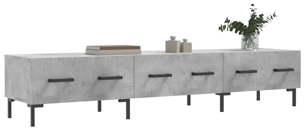 vidaXL Έπιπλο Τηλεόρασης Γκρι Σκυροδέματος 150x36x30 εκ. Επεξ. Ξύλο