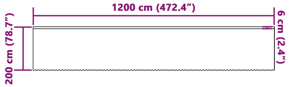 vidaXL Κουρτίνες με κουρτίνες Floral Λευκό 1200 x 200 εκ. Πολυεστέρας