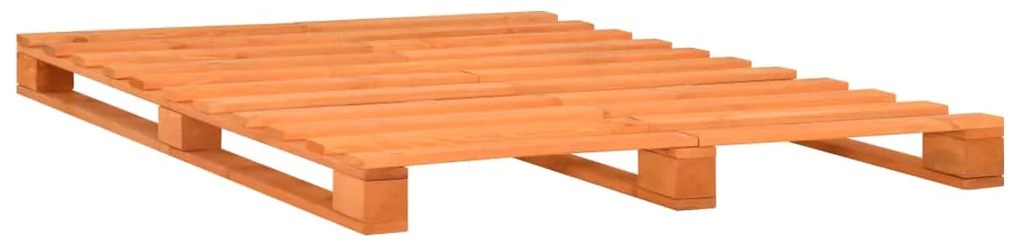 vidaXL Πλαίσιο Κρεβατιού Καφέ 160 x 200 εκ. Παλέτες Μασίφ Ξύλο Πεύκου