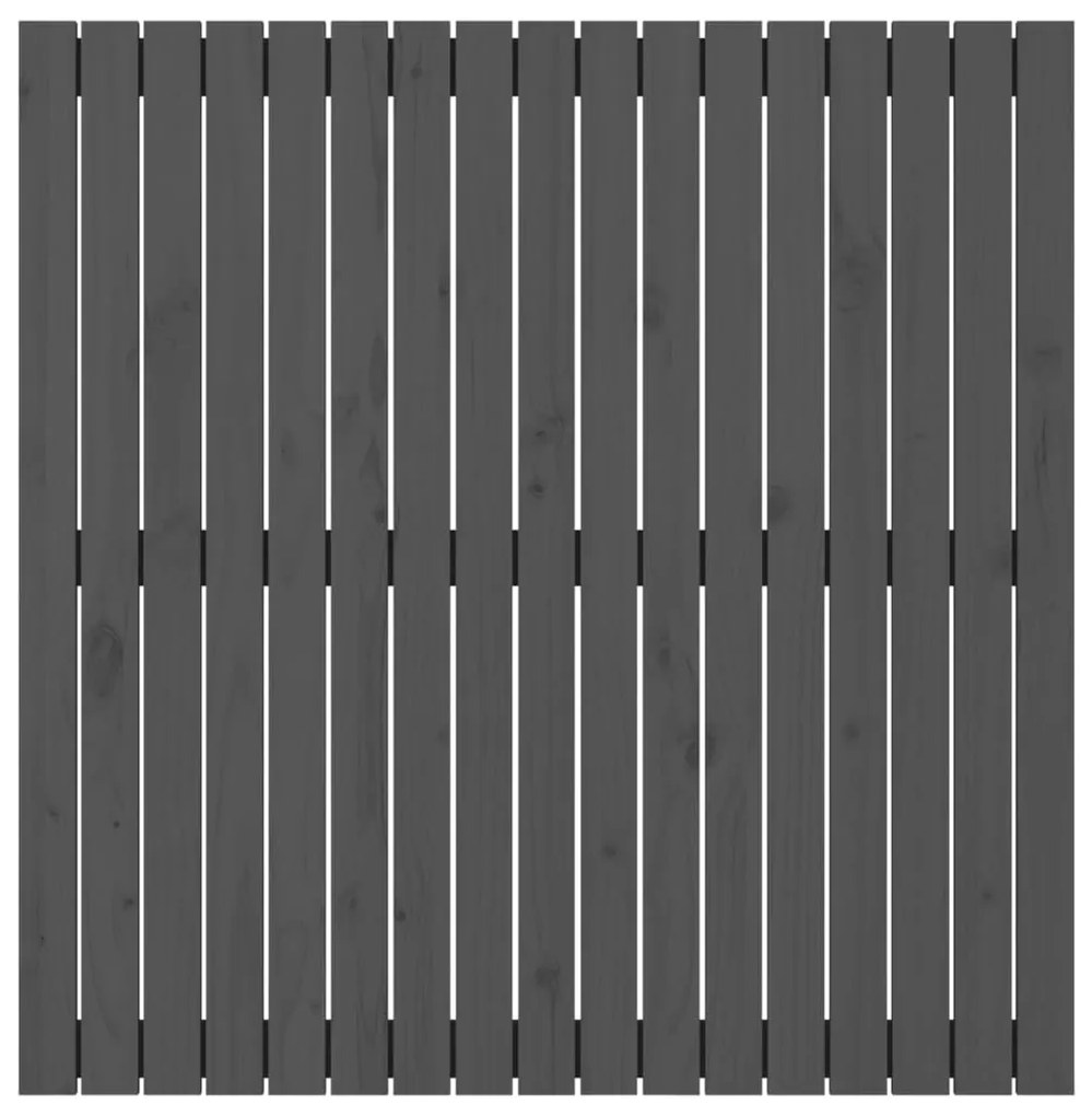 vidaXL Κεφαλάρι Τοίχου Γκρι 108x3x110 εκ. από Μασίφ Ξύλο Πεύκου