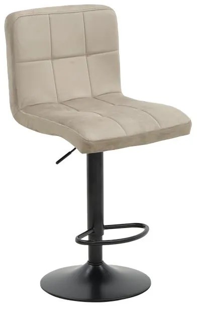 Σκαμπό μπαρ Remina πτυσσόμενο μπεζ βελούδο-βάση μαύρο μέταλλο 44x44x112εκ 2αδα 44x44x112 εκ.