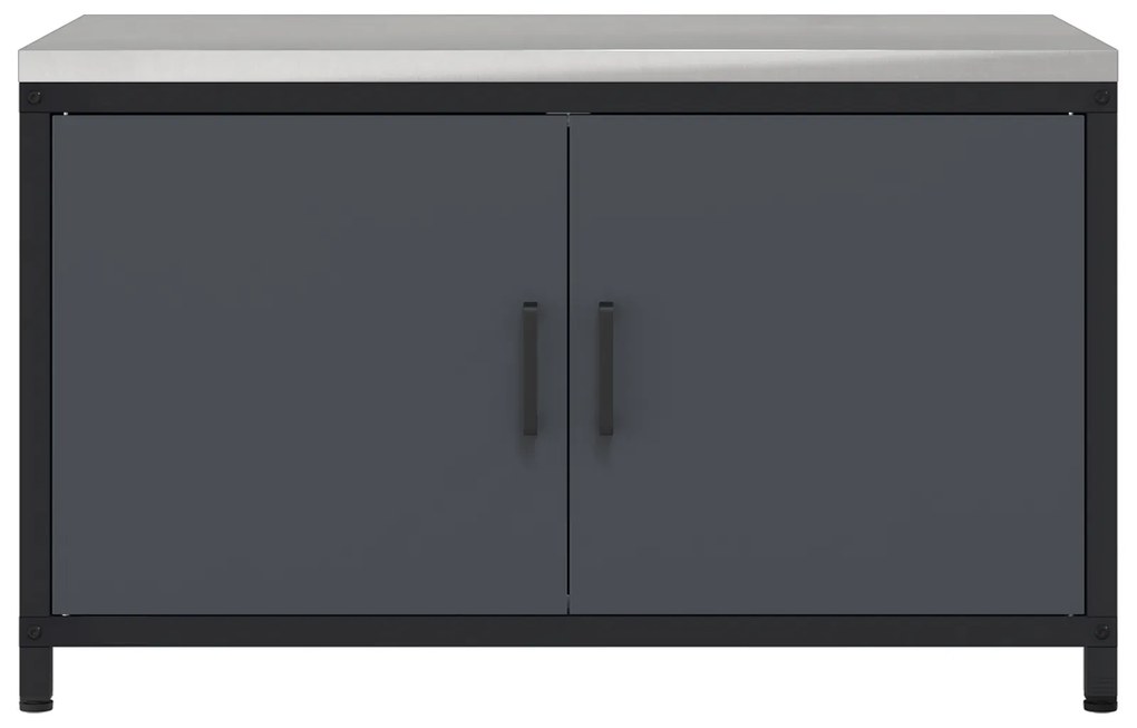 vidaXL Ντουλάπα Αποθήκευσης Κουζίνας Ανθρακί 60 x 50 x 92 εκ. Ατσάλι