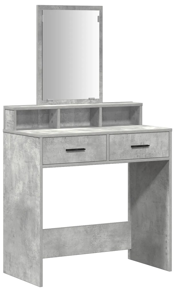 vidaXL Τουαλέτα με Συρτάρια Γκρι Σκυρόδεμα 79x41x140 εκ.