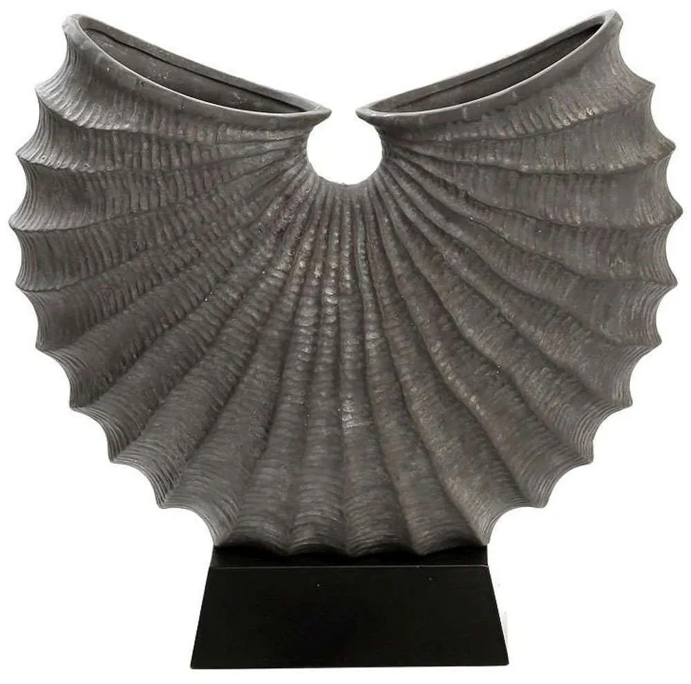Διακοσμητικό Επιτραπέζιο Lucky Horn TAS102 39x14,5x36cm Grey-Black Espiel Ceramic,Wood