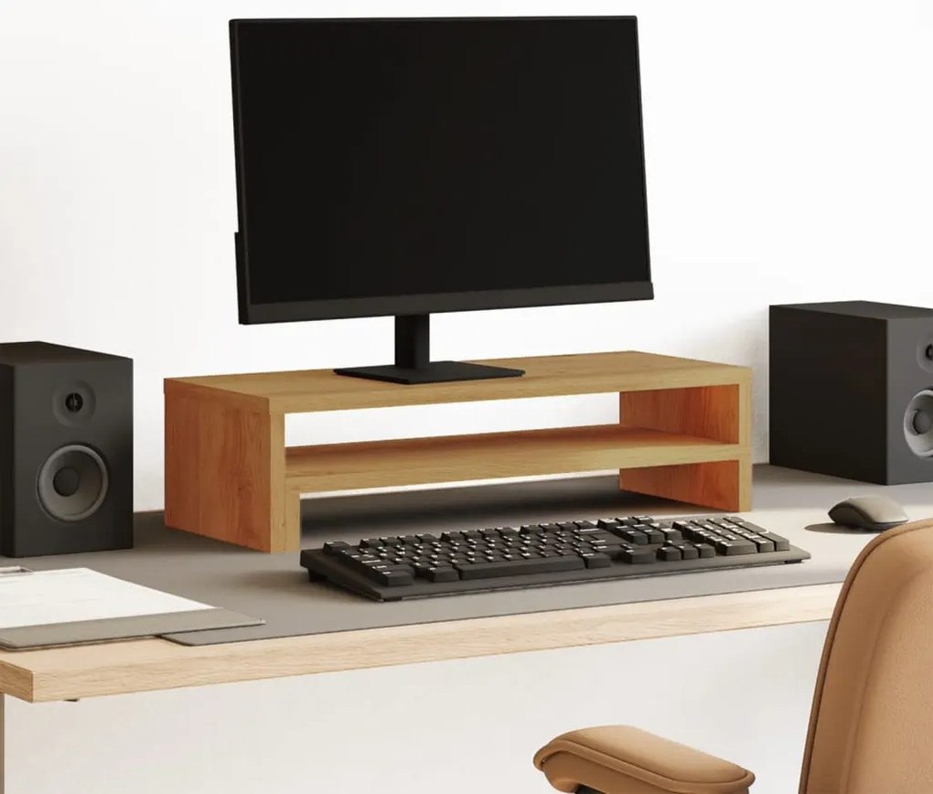 vidaXL Βάση Οθόνης Αρτισιανή Δρυς 54x22x15 εκ. από Επεξ. Ξύλο