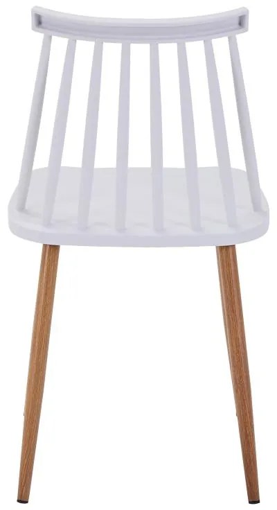 Καρέκλα Aurora I pp σε λευκή απόχρωση-πόδι μεταλλικό φυσικό 43x48x79εκ 43x48x79 εκ.