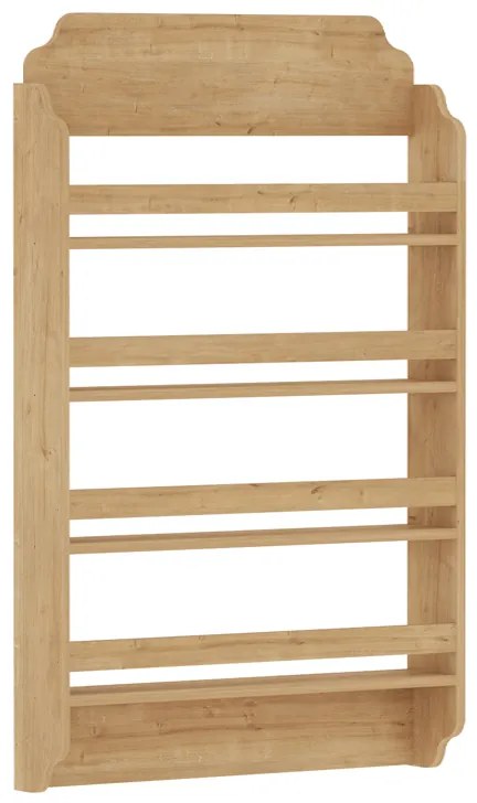 Επιτοίχια βιβλιοθήκη - ραφιέρα Montessori Megapap χρώμα sapphire oak 80x15x132εκ.