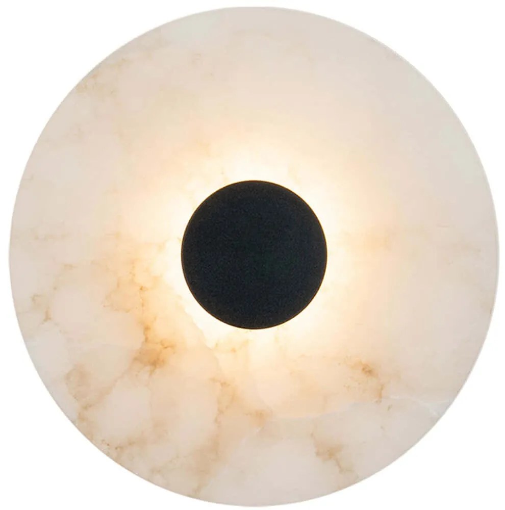 Φωτιστικό Τοίχου - Απλίκα 2551 Φ25cm Led 310lm 5W 3000K Alabaster White-Black