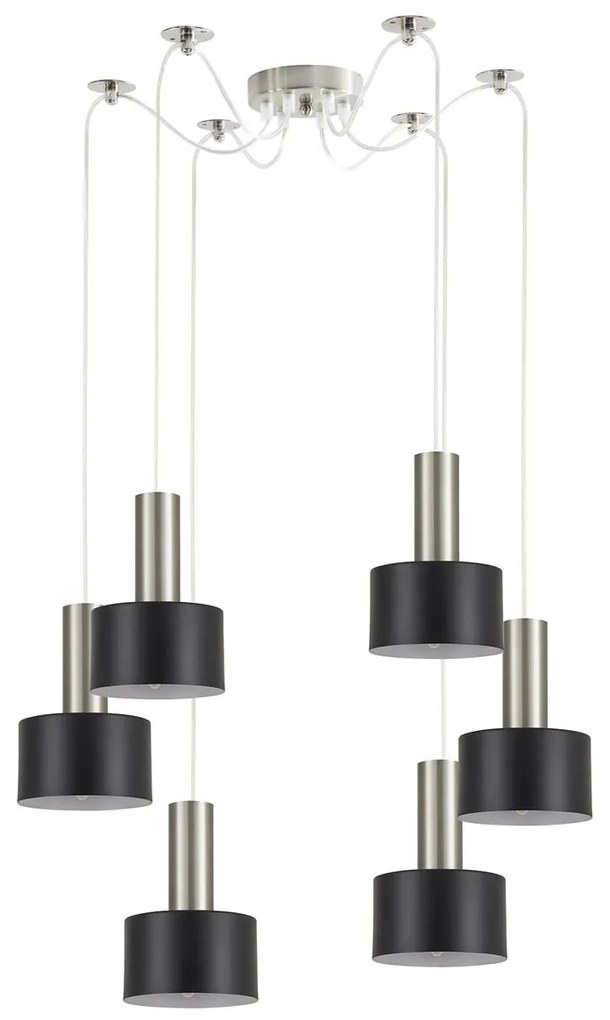 Φωτιστικό Οροφής Πολύφωτο Homelighting 77-8450 Nickel/Black