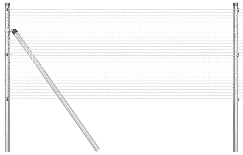 vidaXL Γαλβανισμένος Φράχτης με 13 Στύλους 0.4x100 μ