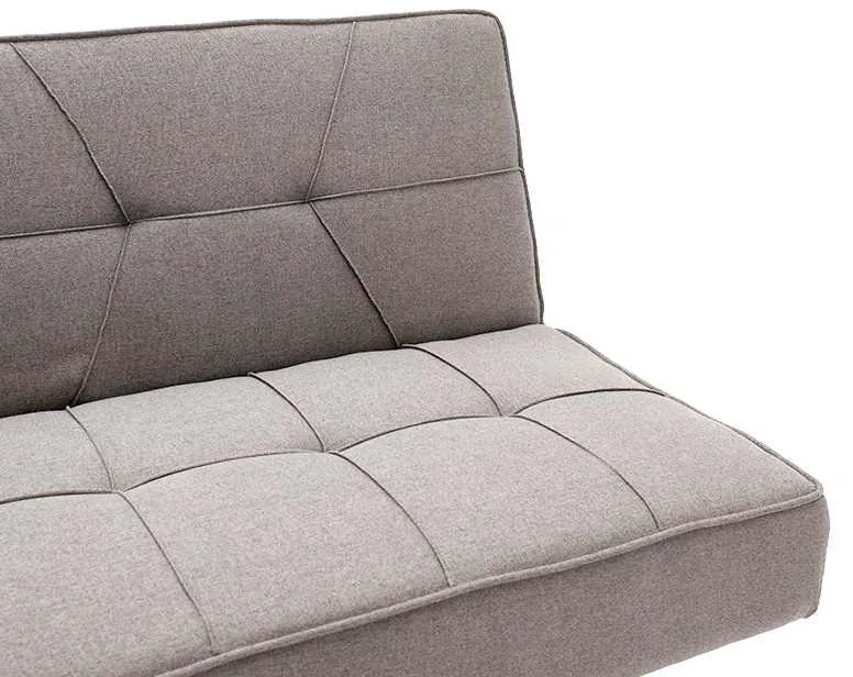 Καναπές-κρεβάτι Travis pakoworld 3θέσιος ύφασμα γκρι 175x83x74εκ
