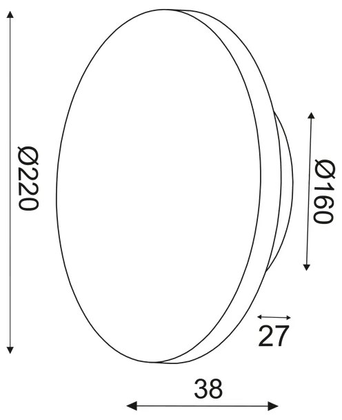 ΕΠΙΤΟΙΧΟ Φ/Σ LED 10W 3000Κ 800LM TERRAZZO MDF ΚΥΚΛΟΣ Φ22ΧΗ3,6CM ECLIPSE - ZM1710LEDWT