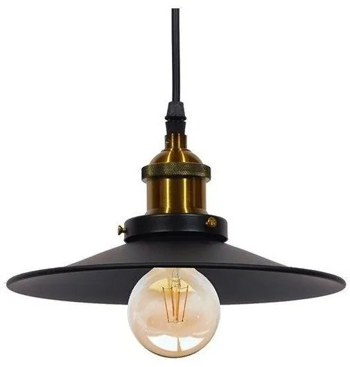 Κρεμαστό Φωτιστικό Οροφής Μαύρο Φ22 GloboStar CARAVEL 01167-1167-Μαύρο 01167