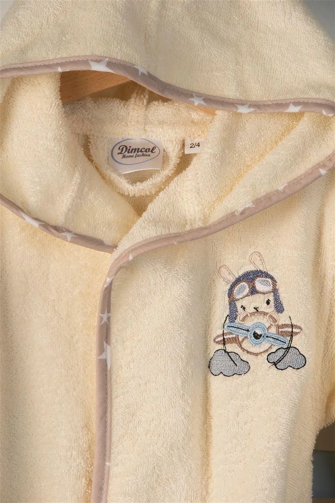 ΜΠΟΥΡΝΟΥΖΙ Με Κέντημα bebe Airplane 158 SIZE:02 Εκρού 100% Cotton - DIMcol