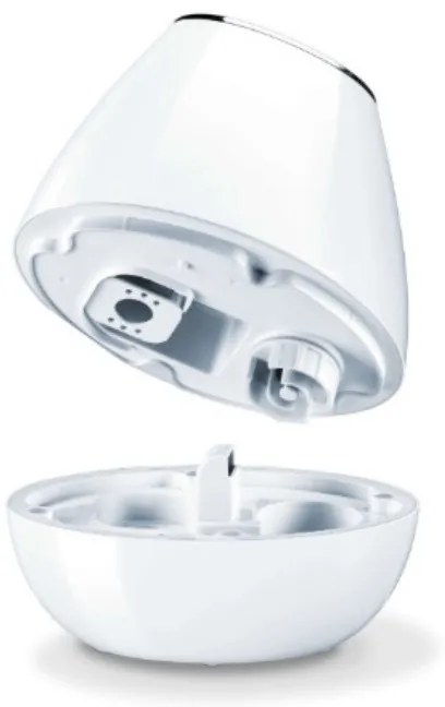 Υγραντήρας αέρα Beurer LB 37, Μέχρι 20 m2, 200 ml/h, ενδείξεις LED, Νυχτερινή λειτουργία, Λευκό