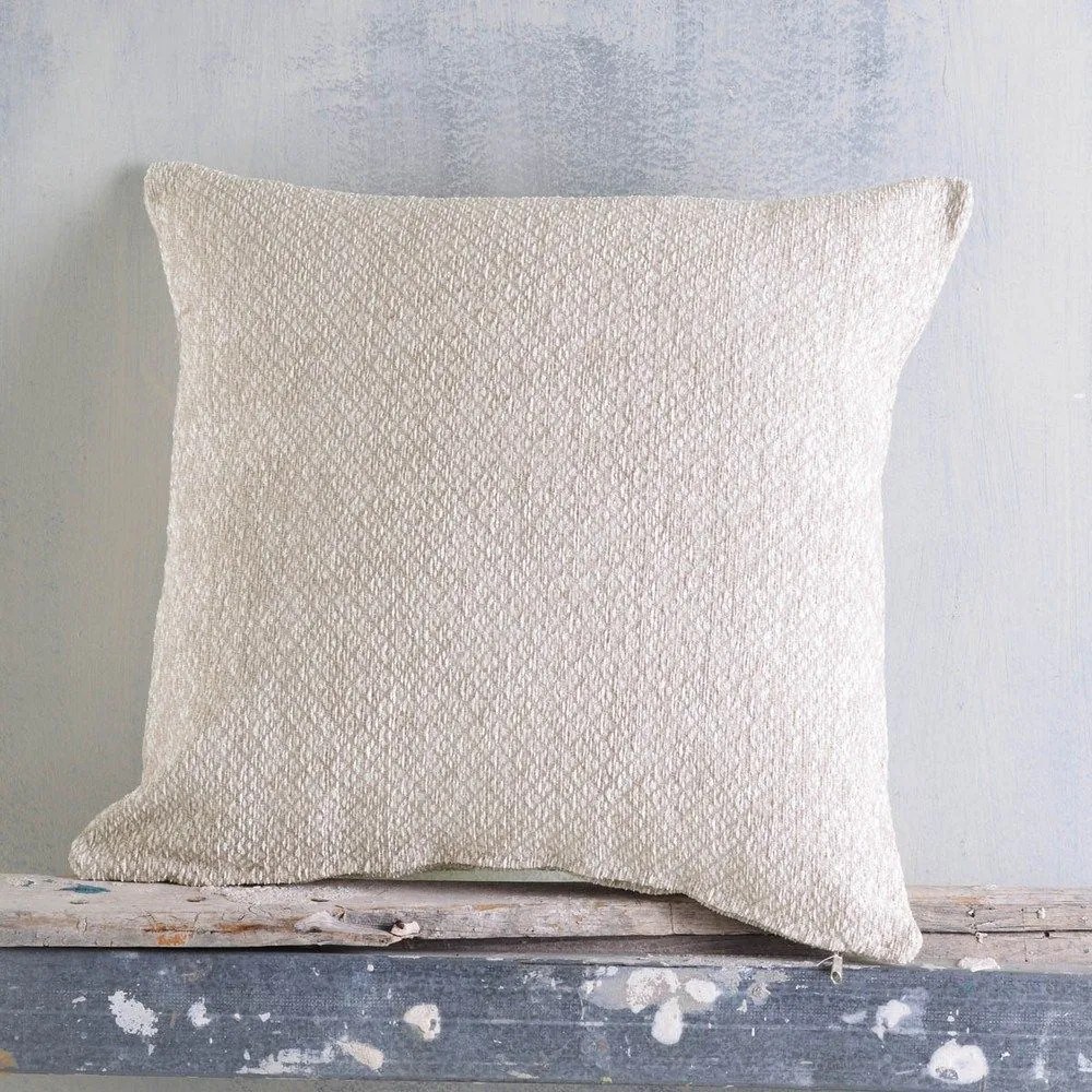 Μαξιλαροθήκη Διακοσμητική Tempe Ecru Ρυθμός 40Χ40 Chenille,Cotton,Polyester