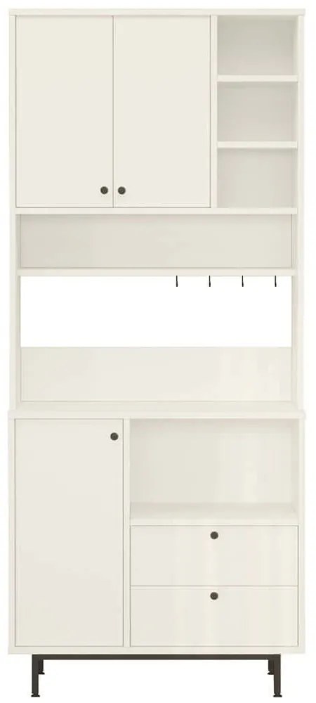 Ντουλάπι Κουζίνας 956LCS3556 88x35,5x205cm White Μοριοσανίδα, Μέταλλο