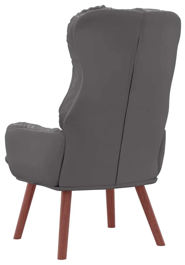vidaXL Χαλαρωτική Πολυθρόνα Γκρι 69 x 74 x 93 εκ. Τεχνητό δέρμα
