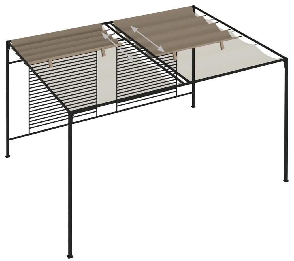 Κιόσκι Γκρι / Μπεζ 3 x 4 x 2,3 εκ. 180 γρ./μ² με Συρόμενη Οροφή - Μπεζ-Γκρι