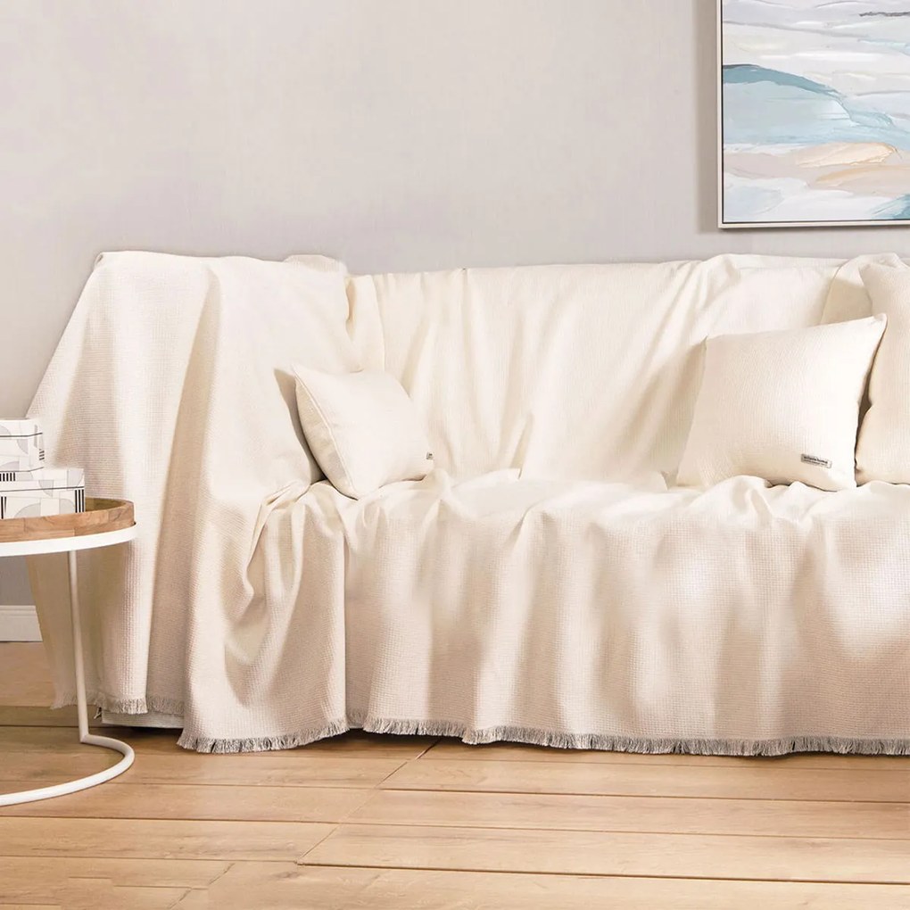Ριχτάρι Τετραθέσιου Καναπέ (180x350) Aslanis Home Mellia Εκρού