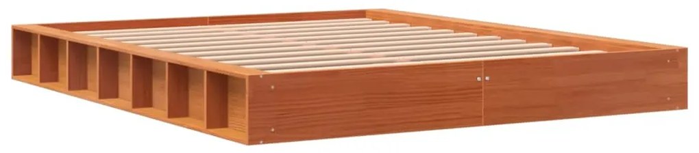 vidaXL Σκελετός Κρεβ. Χωρίς Στρώμα Καφέ Κεριού 150x200 εκ Μασίφ Πεύκο