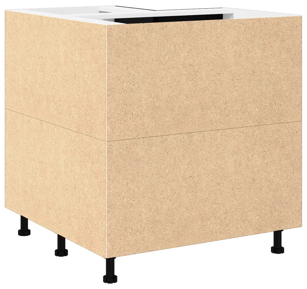 vidaXL Μαύρο Δρυς Γωνιακό Κάτω Ντουλάπι - 75.5 x 75.5 x 81.5 εκ, Φτιαγμένο από Επεξεργασμένο Ξύλο