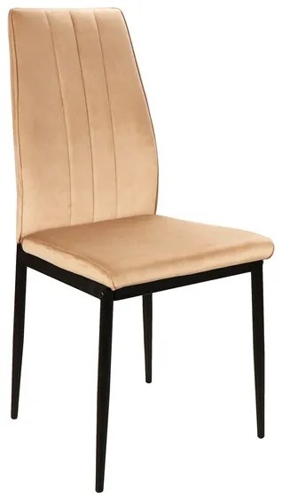 CHAIR ATOM VELVET BLACK FRAME / BEIGE BLUVEL 28 DIOMMI ATOMVCBE