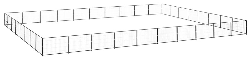 vidaXL Σπιτάκι Σκύλου Μαύρο 80 μ² Ατσάλινο