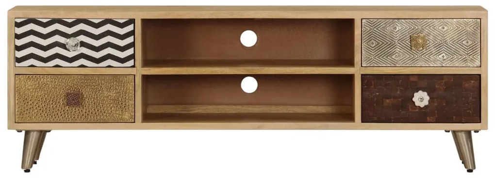 vidaXL Έπιπλο Τηλεόρασης 120 x 30 x 40 εκ. από Μασίφ Ξύλο Μάνγκο