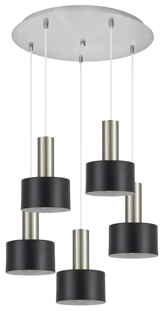 Φωτιστικό Οροφής Πολύφωτο Homelighting 77-8454 Nickel/Black