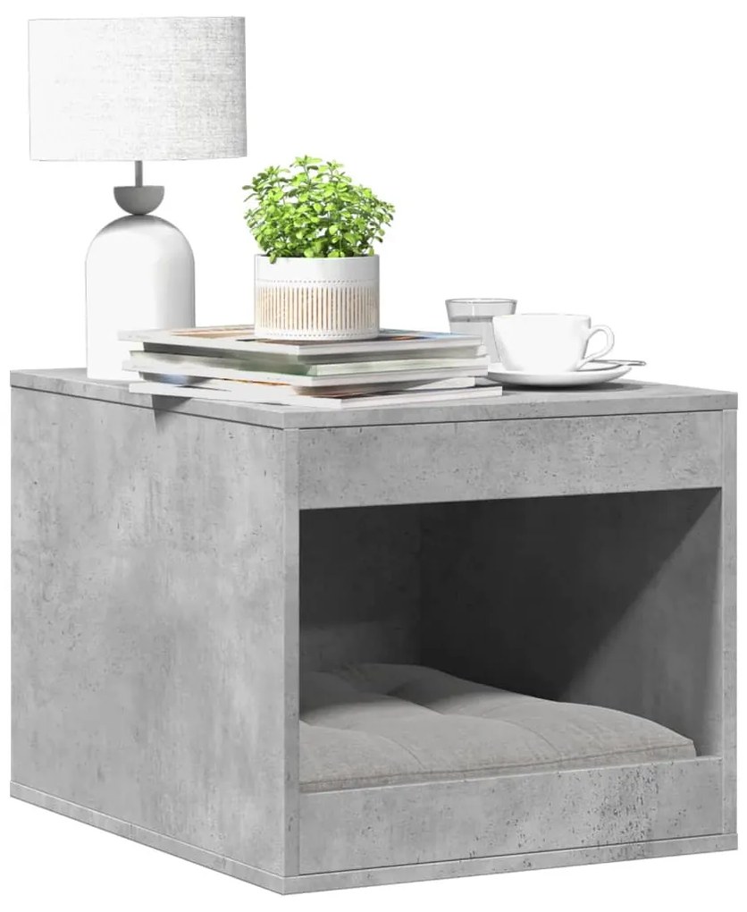 Τουαλέτα Γάτας Περίφραξη Γκρι Σκυρ. 47x59x42εκ Επεξεργασμ. Ξύλο