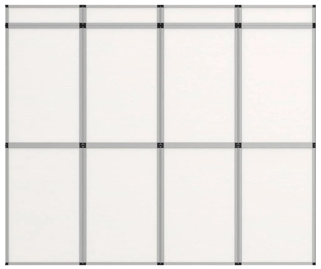 vidaXL Σταντ-Τοίχος Προβολής Πτυσσόμενο Λευκό 242x200 εκ. με 12 Πάνελ