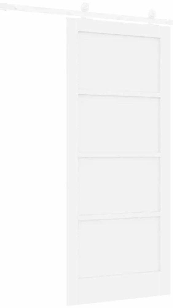 vidaXL Σετ Συρόμενης Πόρτας Λευκό 86 x 198.5 cm