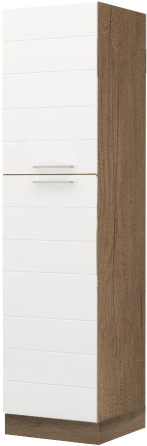 Επιδαπέδιο ντουλάπι ψηλό Hudson K23-60-1KF-Δρυς - Γκρι