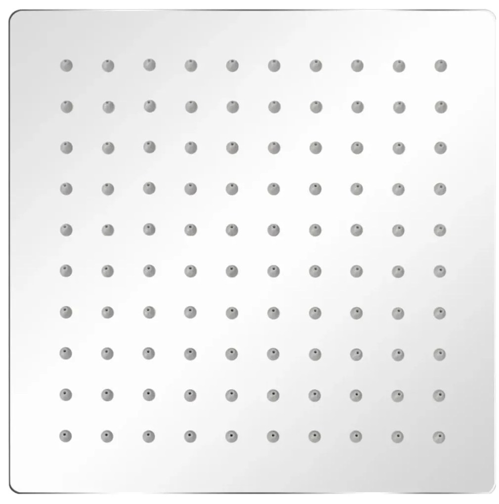 vidaXL Κεφαλή Nτους Βροχή Τετράγωνη 20 x 20 εκ. από Ανοξείδωτο Ατσάλι