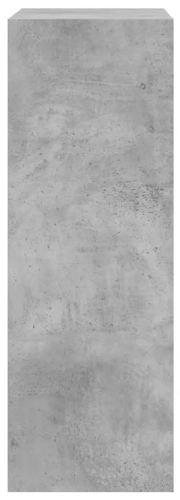 Παπουτσοθήκη Γκρι Σκυροδέματος 60x34x96,5εκ. Επεξεργασμένο Ξύλο - Γκρι