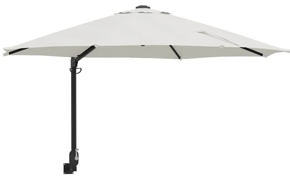 vidaXL Ομπρέλα Κήπου Μπεζ και Μαύρο 248 x 248 x 148 εκ