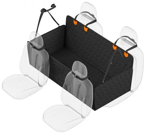 VEVOR 54 x 25.6 in Dog Car Seat Cover for Back Seat Waterproof 600D for Cars