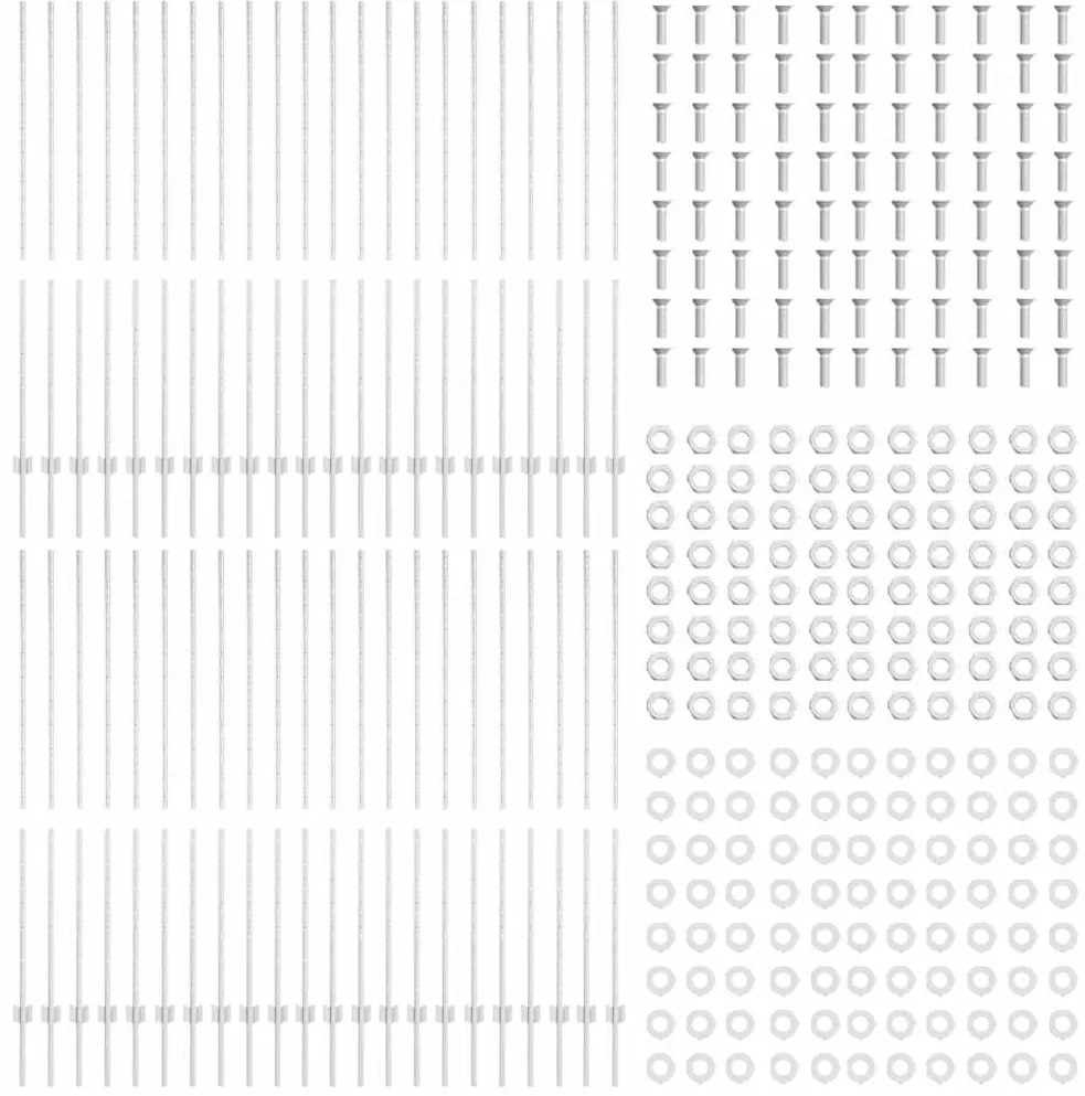 vidaXL Ασημένιοι Πόλοι Φράχτη 44 pcs Ασημί Γαλβανισμένος χάλυβας