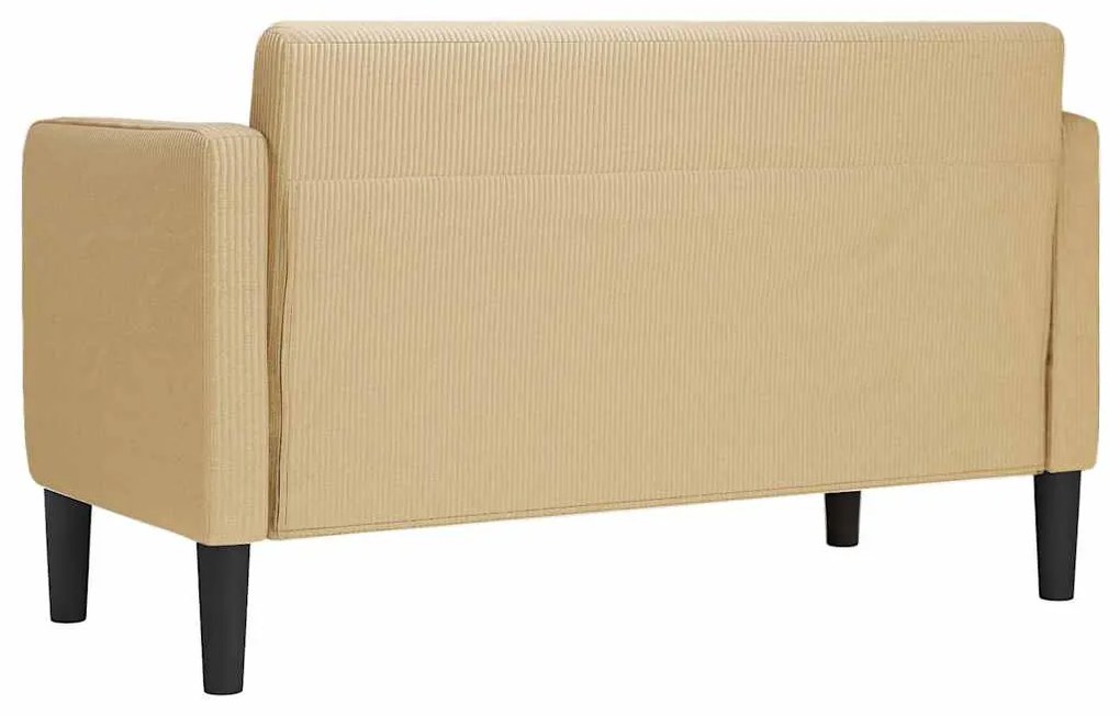 vidaXL Καναπές Loveseat Αν. Πράσινο Γκρι 109 εκ. ύφασμα Corduroy