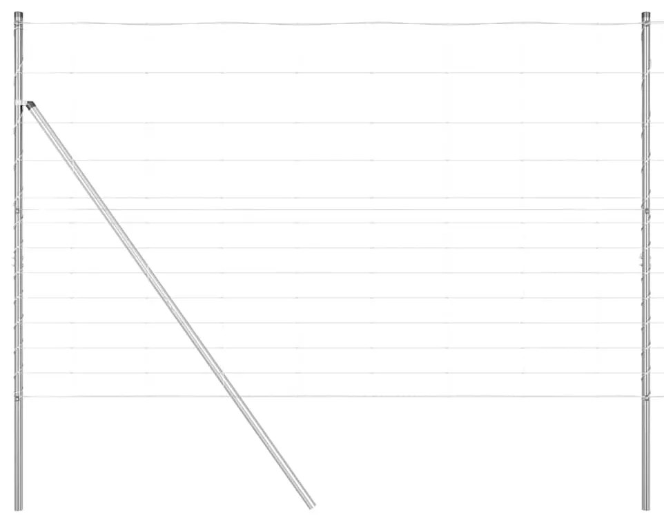 vidaXL Περίφραξη αγρού Ασημί 50 x 1.5 m Γαλβανισμένος χάλυβας
