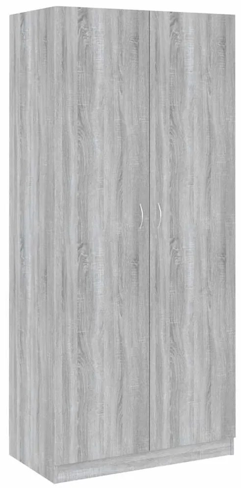 vidaXL Ντουλάπα Γκρι Sonoma 90 x 52 x 200 εκ. από Επεξεργασμένο Ξύλο