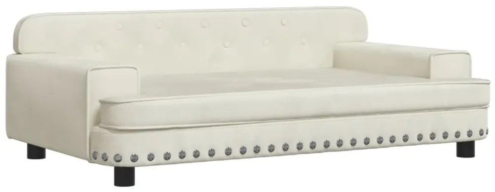 vidaXL Καναπές Παιδικός Κρεμ 90 x 53 x 30 εκ. από Βελούδο