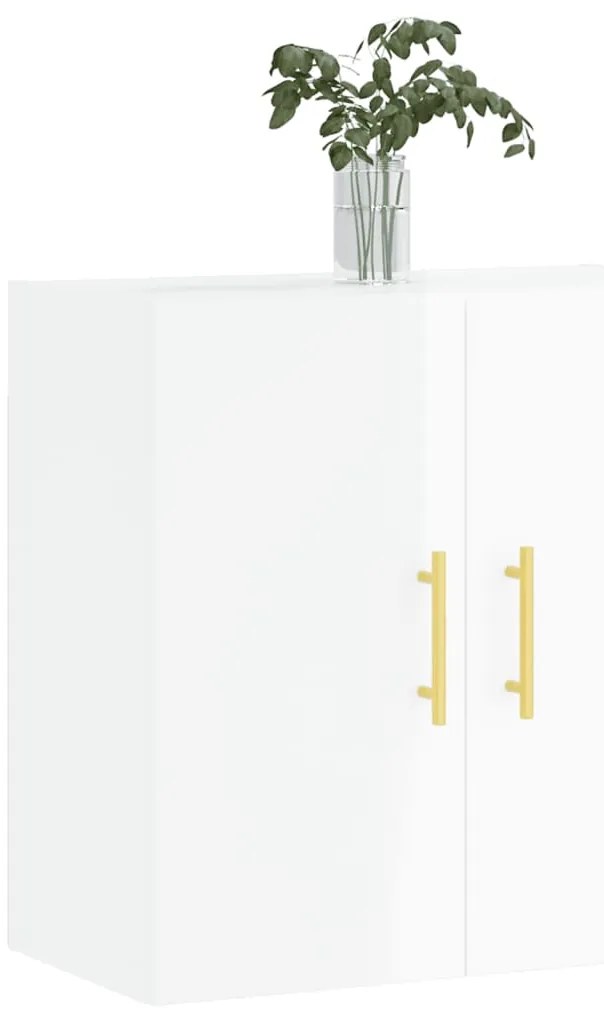vidaXL Ντουλάπι Τοίχου Γυαλιστερό Λευκό 60x31x60 εκ Επεξεργασμένο Ξύλο