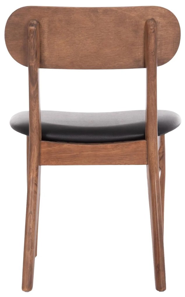 Καρέκλα Τραπεζαρίας SEKOR σε Καρυδί RUBBERWOOD - Μαύρο PU 51x48x79Υεκ. 2αδα 51x48x79 εκ.