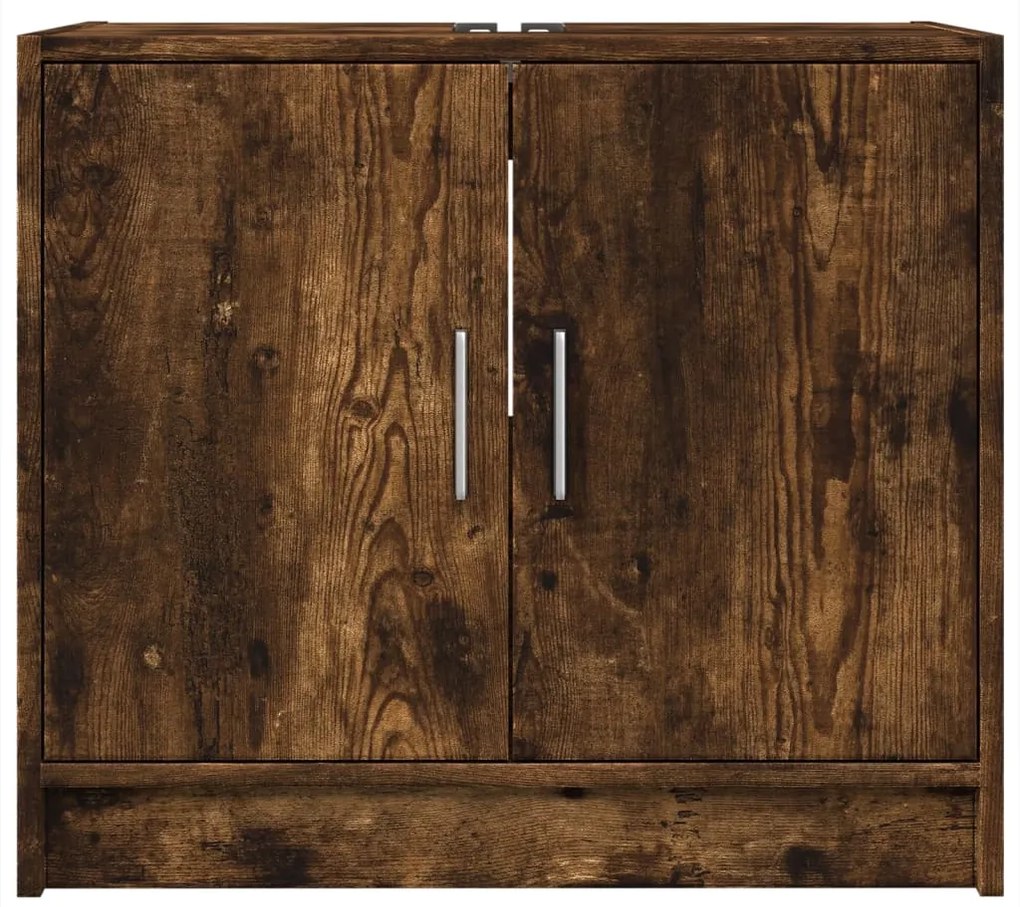 vidaXL Ντουλάπι Νιπτήρα Καπνιστή Δρυς 63x29x55 εκ. Επεξεργασμένο Ξύλο