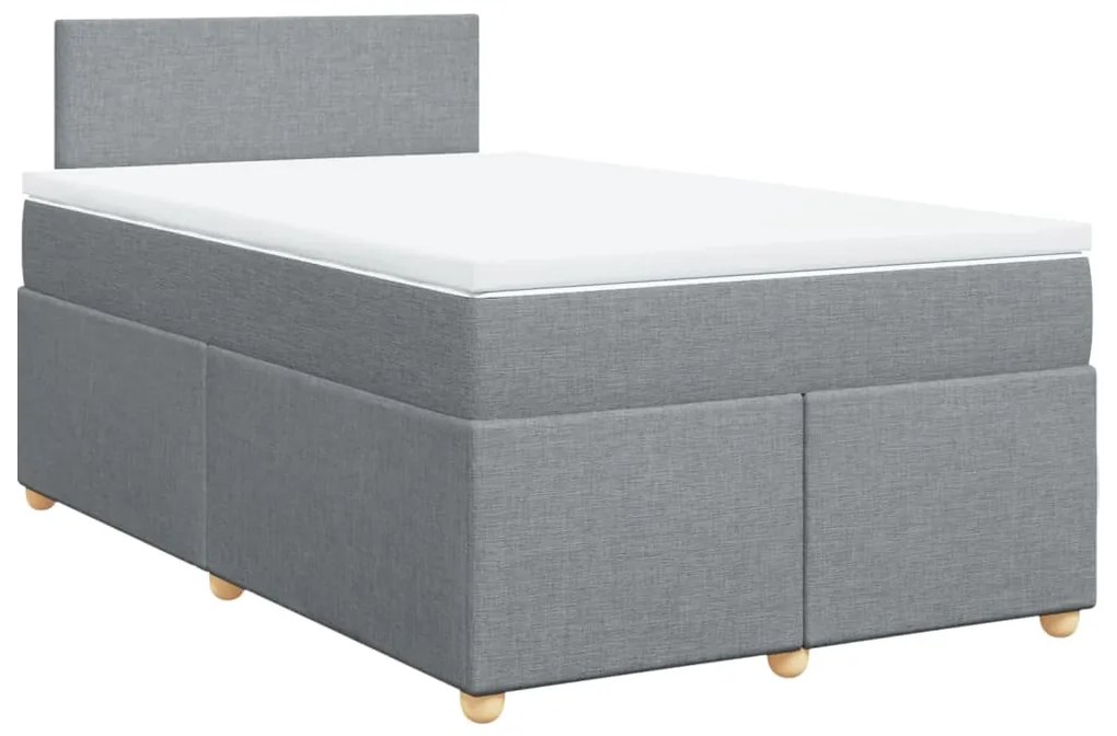 ΚΡΕΒΑΤΙ BOXSPRING ΜΕ ΣΤΡΩΜΑ ΑΝΟΙΧΤΟ ΓΚΡΙ 120X200 ΕΚ. ΥΦΑΣΜΑΤΙΝΟ 3288940