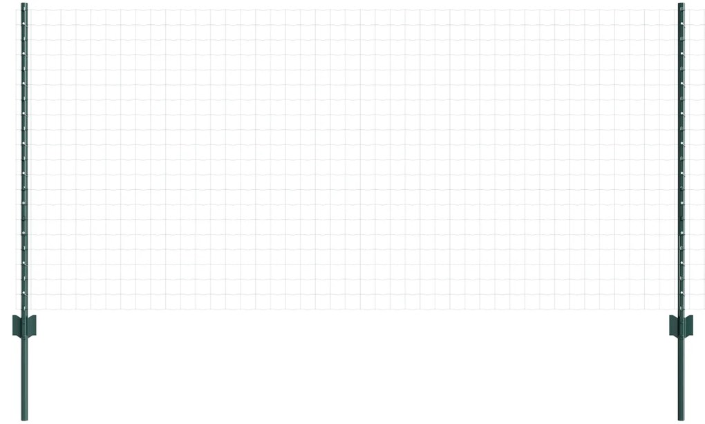 vidaXL Πόλοι φράχτη 22 pcs Πράσινο 100 cm Ατσάλι
